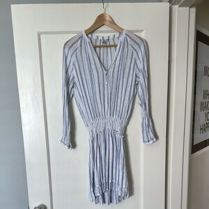Blue and White Striped Rails Dress